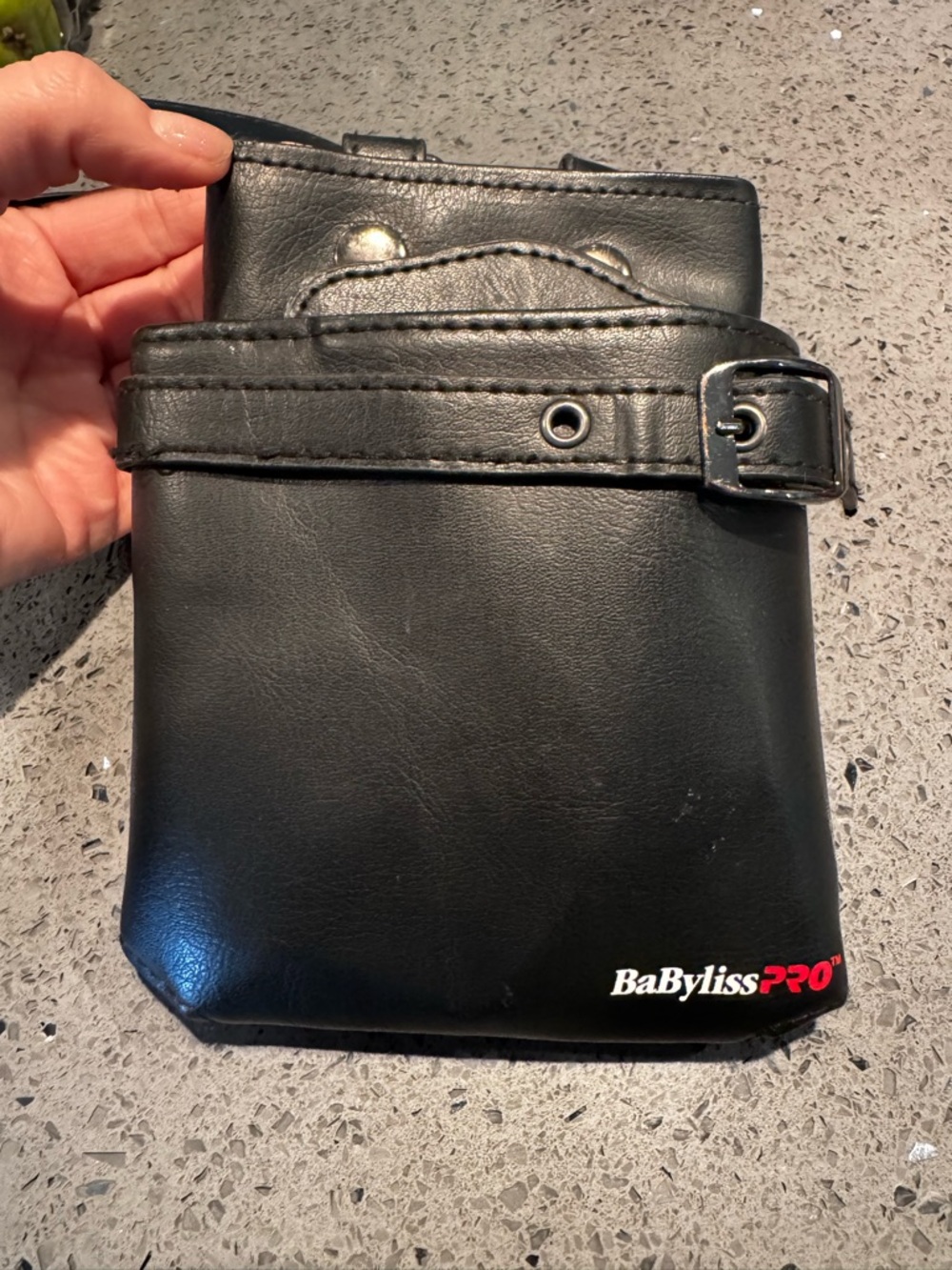 BaByliss Black Leather Tool Pouch for hair dressing